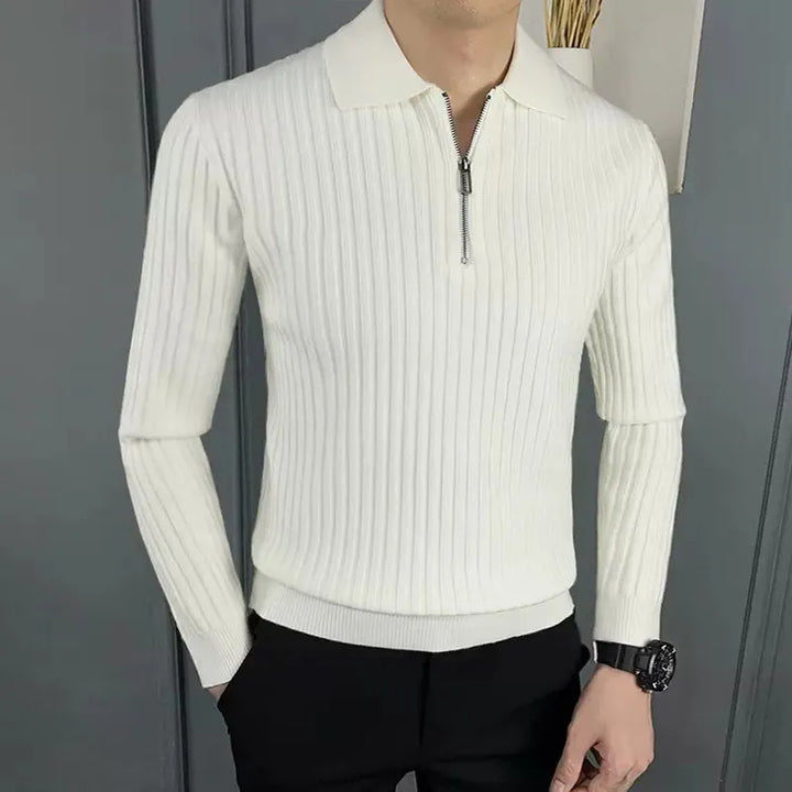 Herren Merino Rollkragenpullover mit Reißverschluss - Ethan