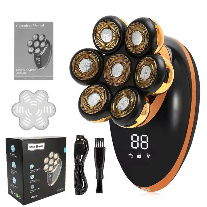 7D Floating Electric Razor with 5-in-1 Grooming Kit &amp; Waterproof Design – FlexEdge 