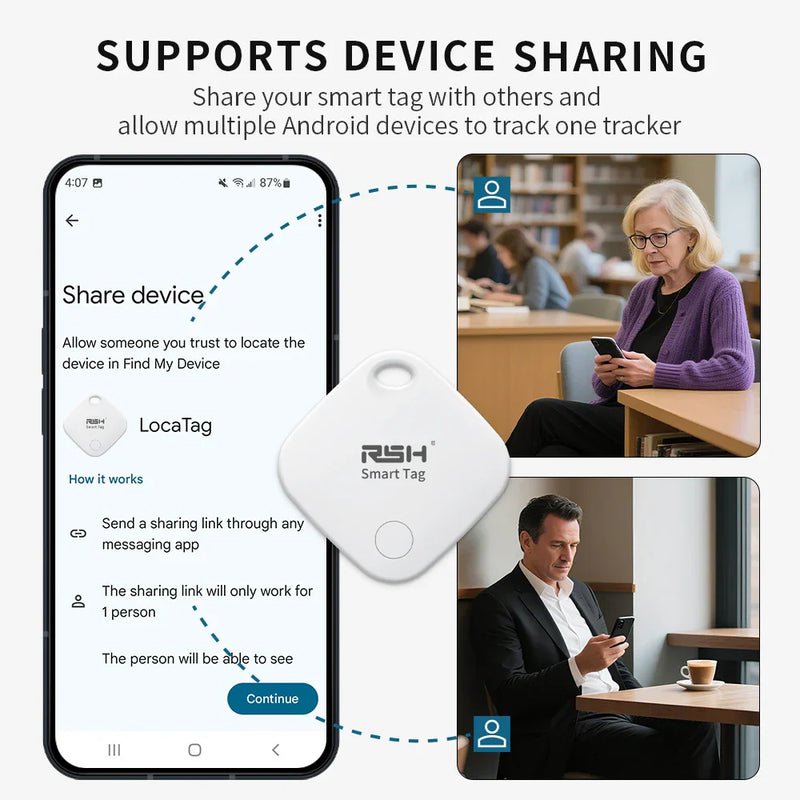 4PCS Slimme GPS Tracker Tags met Google Find Hub voor Android apparaten