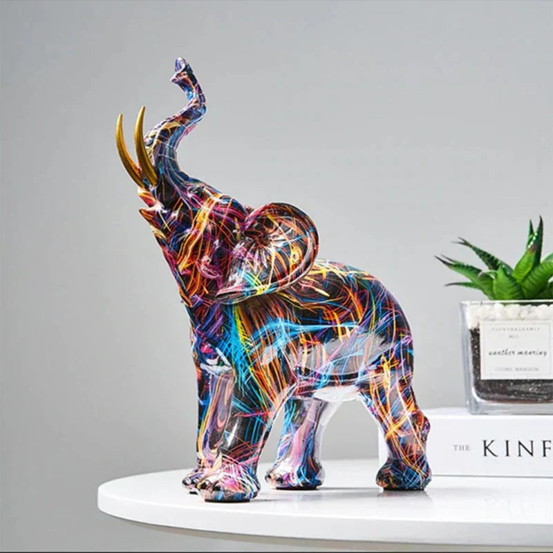 Bunte Elefanten-Skulptur - ColorSplash
