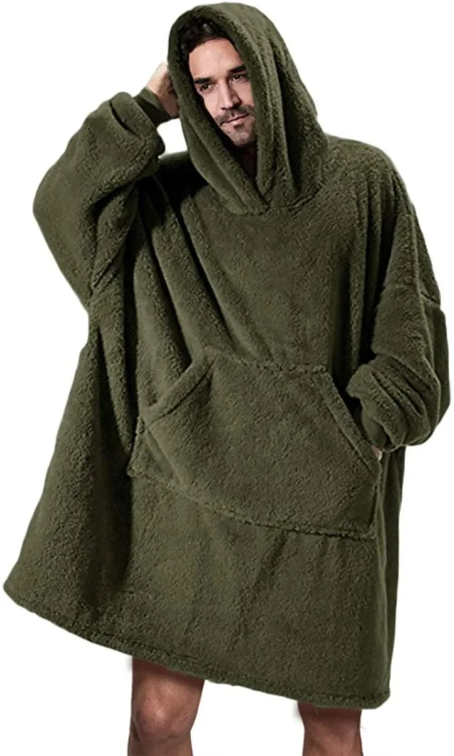 Oversized flanellen dekentrui voor dames en heren – FleeceHaven