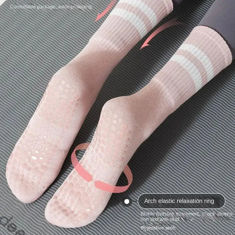 Rutschfeste Mid-Tube-Sportsocken für Fitness und Yoga - GripFit