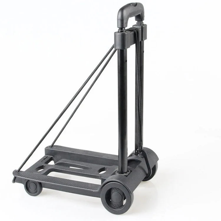 CarryFlex Folding Portable Hand Truck with 2 or 4 Wheels and Adjustable Drawbar 