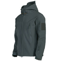 Herren Softshelljacke mit Kapuze - Titan
