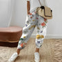 Boho-Damenhose mit Blattmuster – Selina