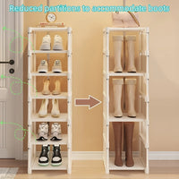 Space-saving metal shoe rack with 6 or 8 layers – Liora