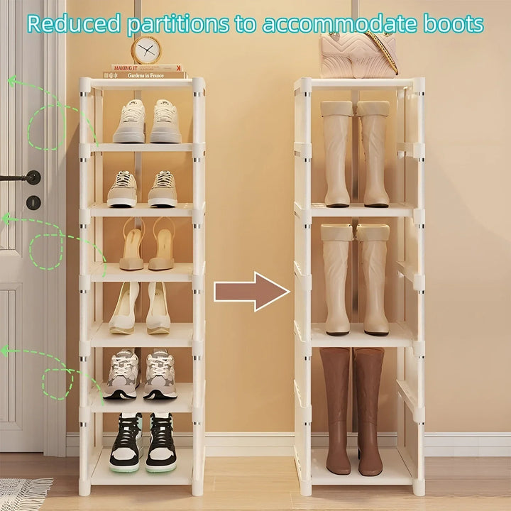 Space-saving metal shoe rack with 6 or 8 layers – Liora