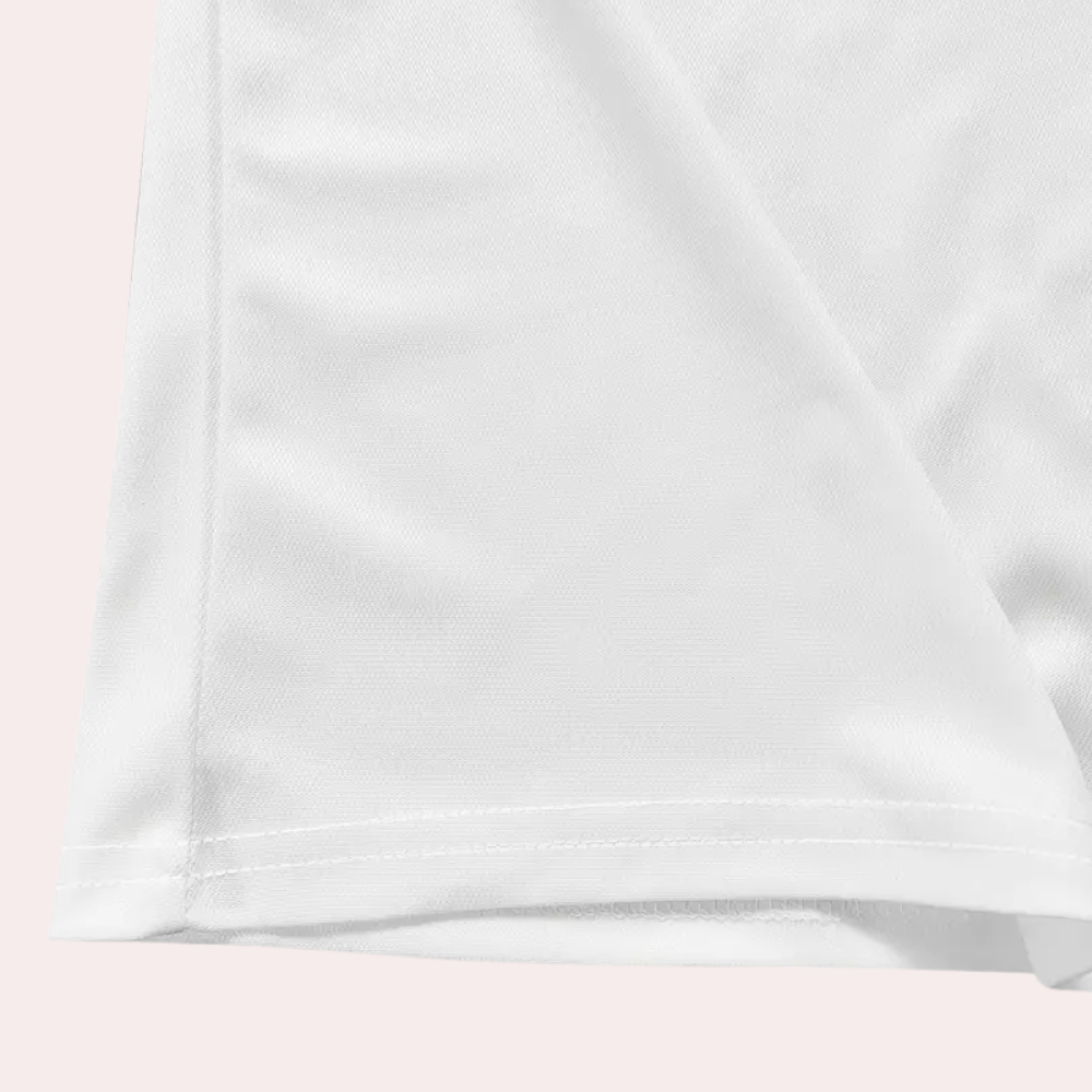 Printed White Polo for Men - Lucas