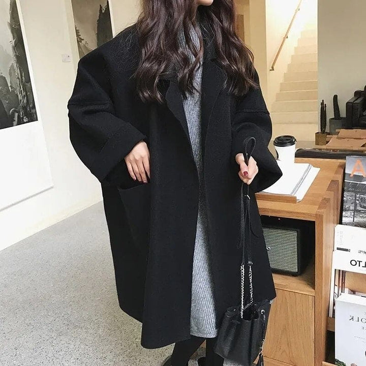 Oversized Wool Blend Trenchcoat - Aura
