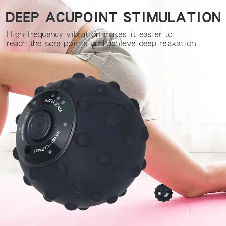 4-Speed ​​Vibrating Massage Ball with Heat Therapy &amp; Textured Surface – FlexiRoll 