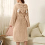 Warmer Flanell-Bademantel mit Kapuze und Hasenohren - BunnyHug