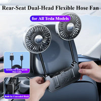 Dual-head backseat fan – Eary – USB-C rechargeable 