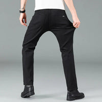 Schwarze Herren Stretch Straight Fit Jeans – Milan