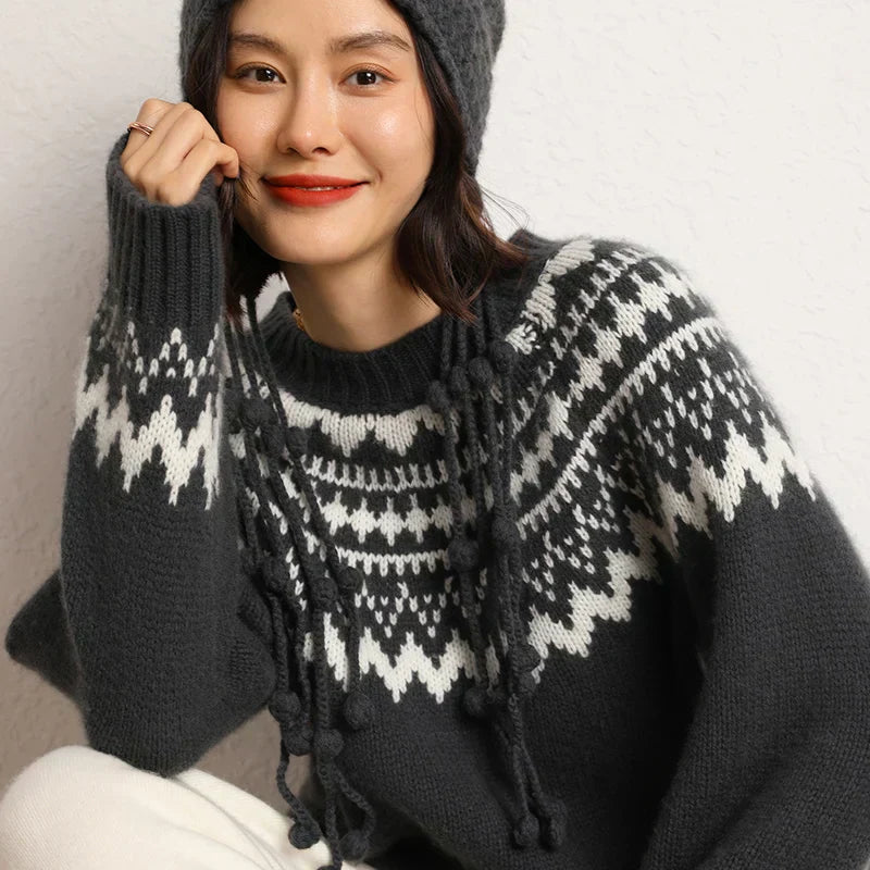 Bequemer Gestrickter Pullover für Damen - Chloe