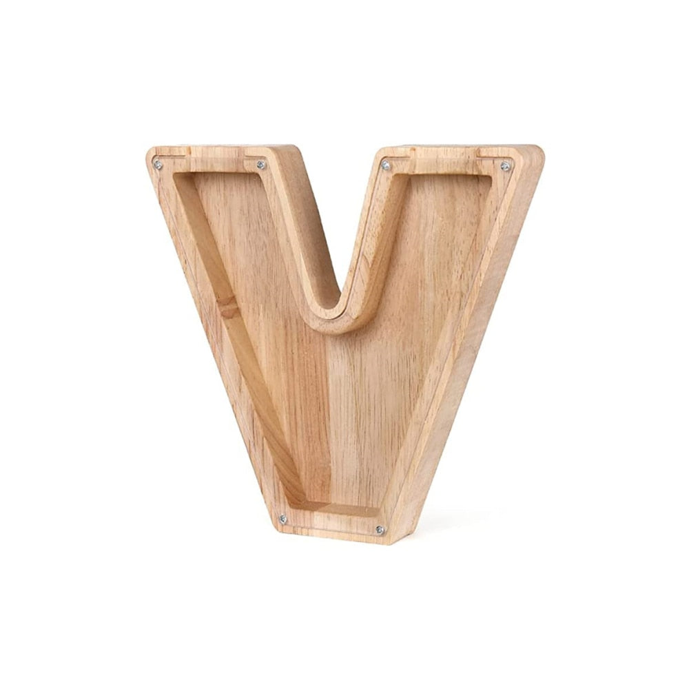 Wooden Alphabet Piggy Bank - LetterSaver