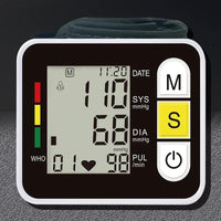 Digitales Handgelenk-Blutdruckmessgerät mit LCD-Display – PulseTrack