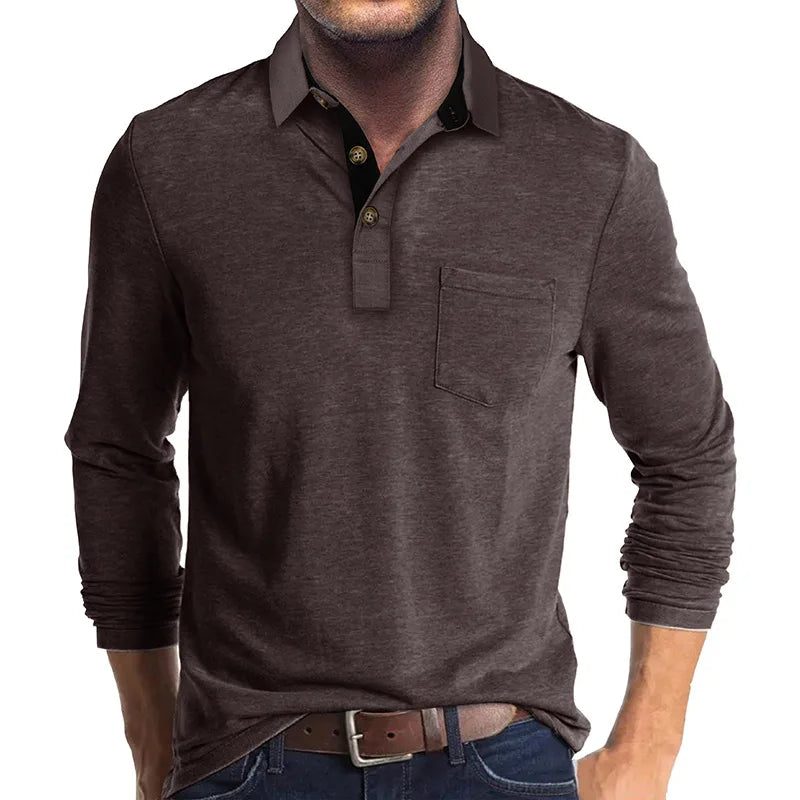 Men's Long Sleeve Polo - Breathable & Versatile – Matteo