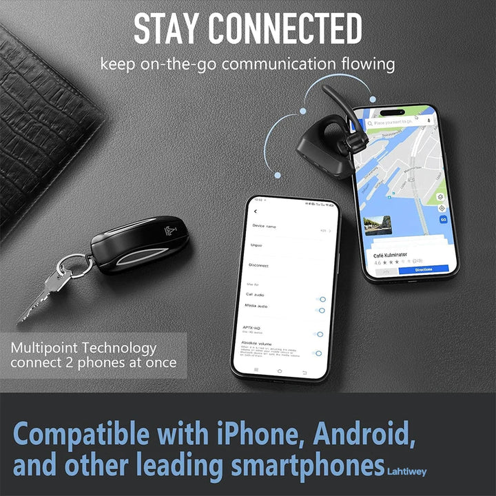 Ruisonderdrukkende Bluetooth-headset met dubbele microfoons – Orivo