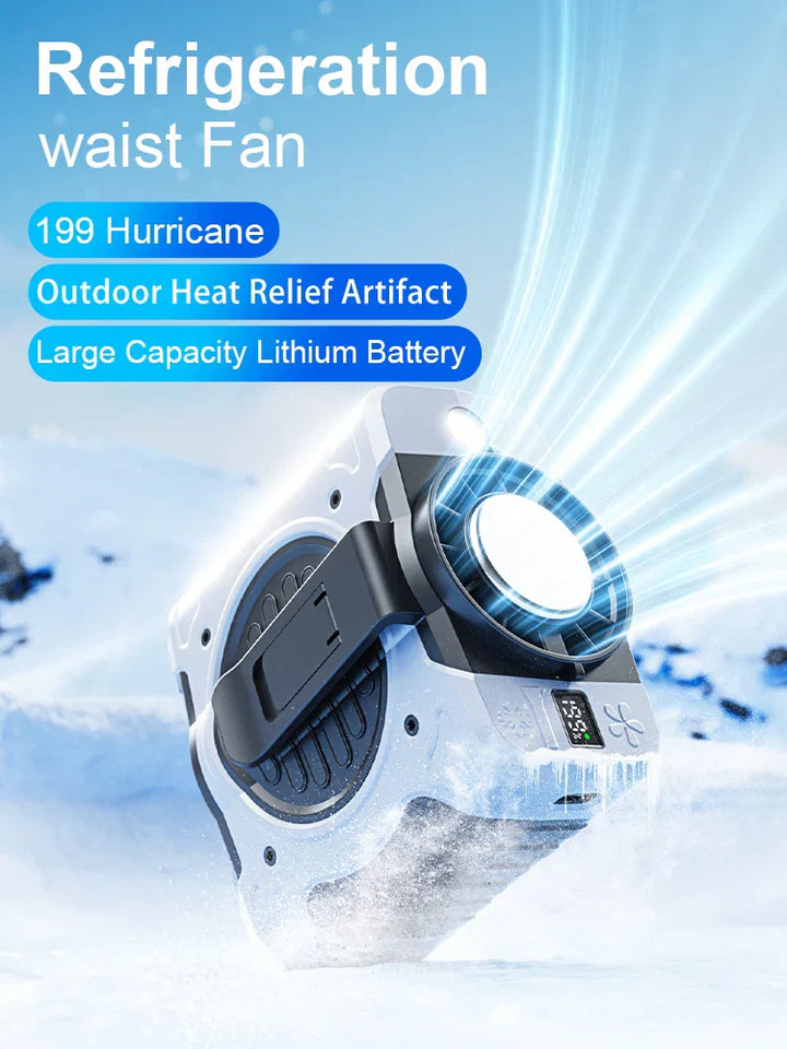 8000mAh Hüftclip-Ventilator mit Kühlung & 199 Geschwindigkeitsstufen – ChillMate