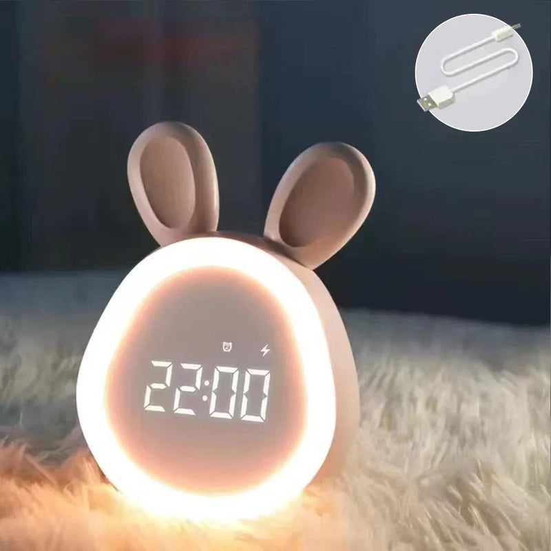 Kinderwecker in Hasenform mit LED-Nachtlicht - BunniGlow