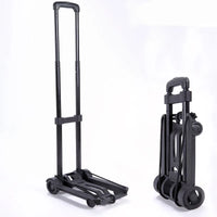 CarryFlex Folding Portable Hand Truck with 2 or 4 Wheels and Adjustable Drawbar 