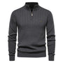 Herren-Baumwollpullover mit Reißverschluss und Stehkragen – Ardel