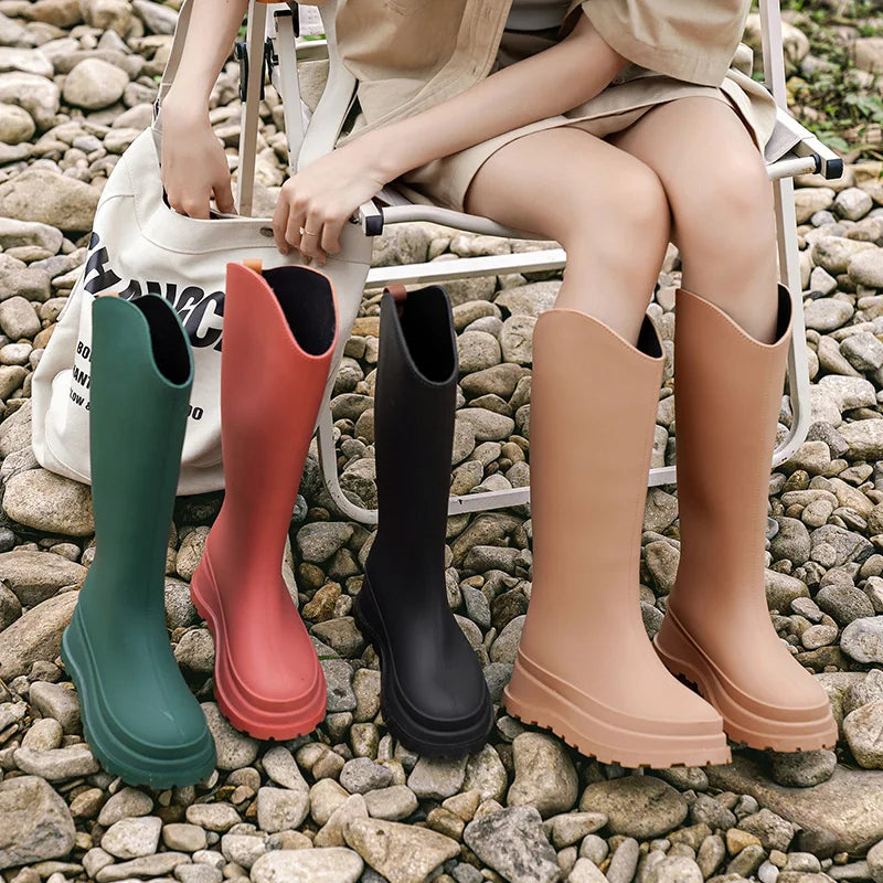 Hohe Damen Regenstiefel wasserdicht mit Komfortsohle – Maris