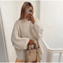 Oversized gestrickter Damenpullover - Mia