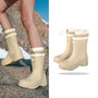 Damen Regenstiefel Retro-Look wasserdicht mit rutschfester Sohle – Arlena