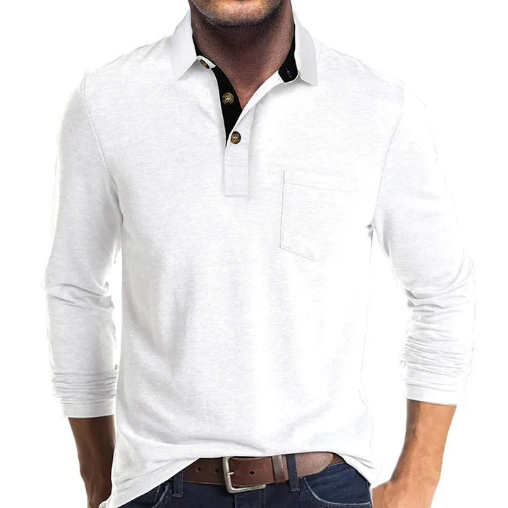 Men's Long Sleeve Polo - Breathable & Versatile – Matteo