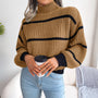 Legerer gerippter Rollkragenpullover - Elara