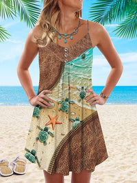 Mouwloze zomer mini jurk - Solene