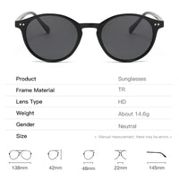 Retro-runde polarisierte Sonnenbrille - SunnyStyle