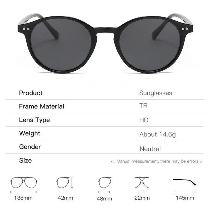 Retro-runde polarisierte Sonnenbrille - SunnyStyle