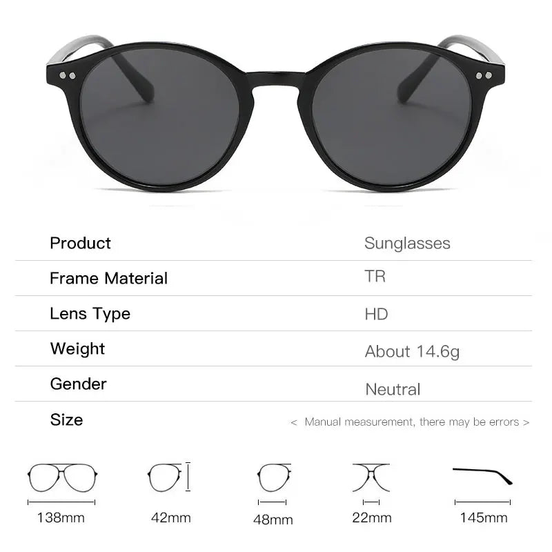 Retro-runde polarisierte Sonnenbrille - SunnyStyle