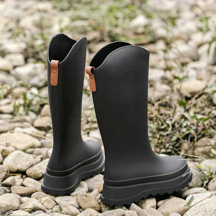 Hohe Damen Regenstiefel wasserdicht mit Komfortsohle – Maris