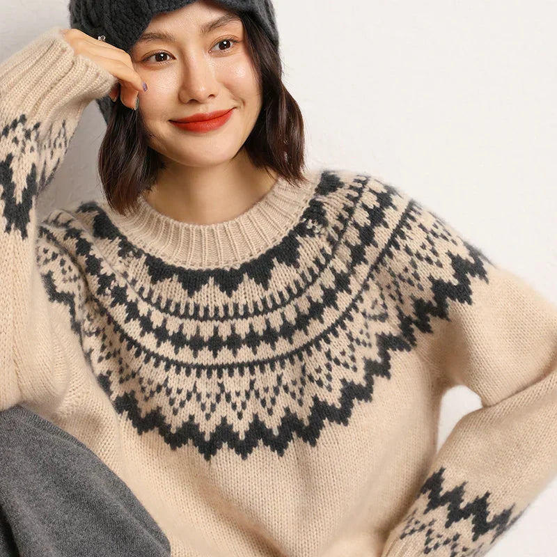 Bequemer Gestrickter Pullover für Damen - Chloe