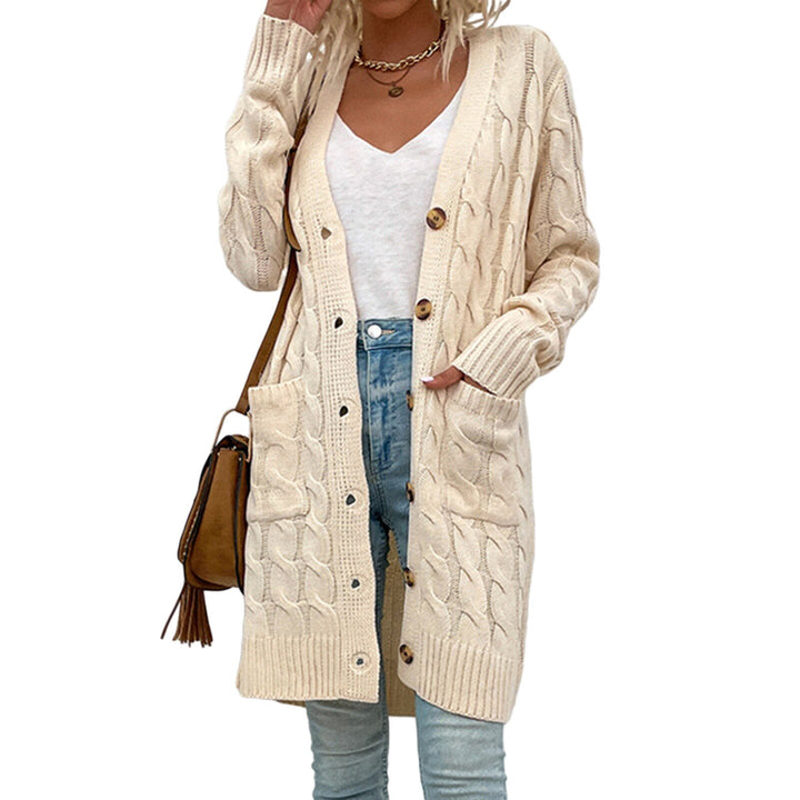 Gestrickte Damen-Cardigan mit Taschen – Noelle