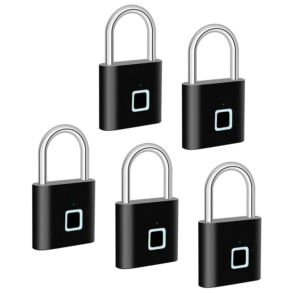Intelligentes Fingerabdruck-Vorhängeschloss mit USB-Aufladung & wasserdichtem Design – Titan