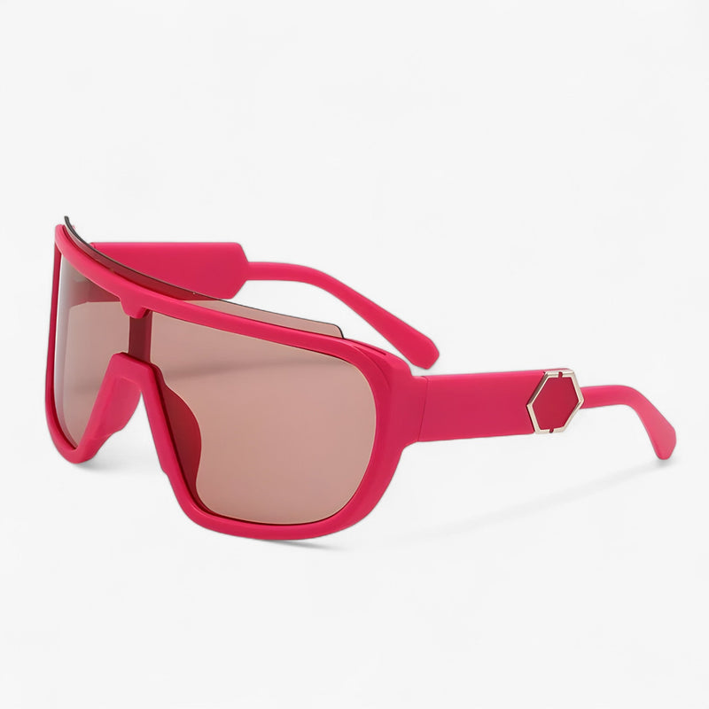 Oversized Monoblock Wraparound Sunglasses – Auron