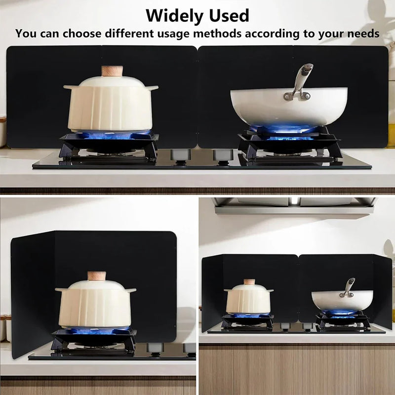 Foldable Stainless Steel Grease Splatter Guard 2-Sided Oil Protection – CookShield 