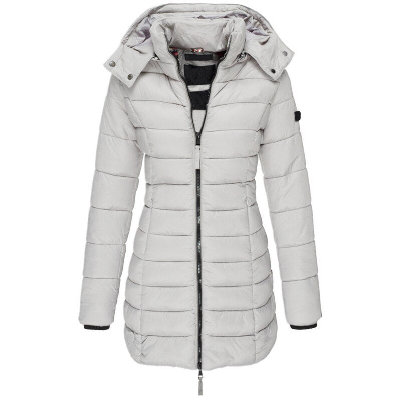 Damenparka mit Kapuze und Daunenfüllung - Elena
