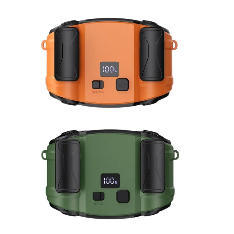 Outdoor Double Air Outlet Waist &amp; Neck Fan with Dual Ventilation – WindMate