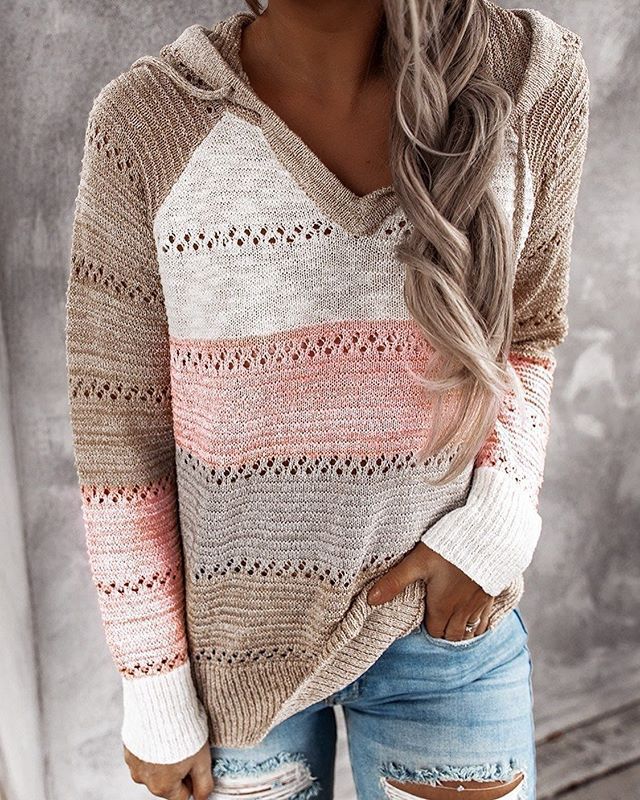 Stilvoller Gestrickter Damenpullover - Aurora