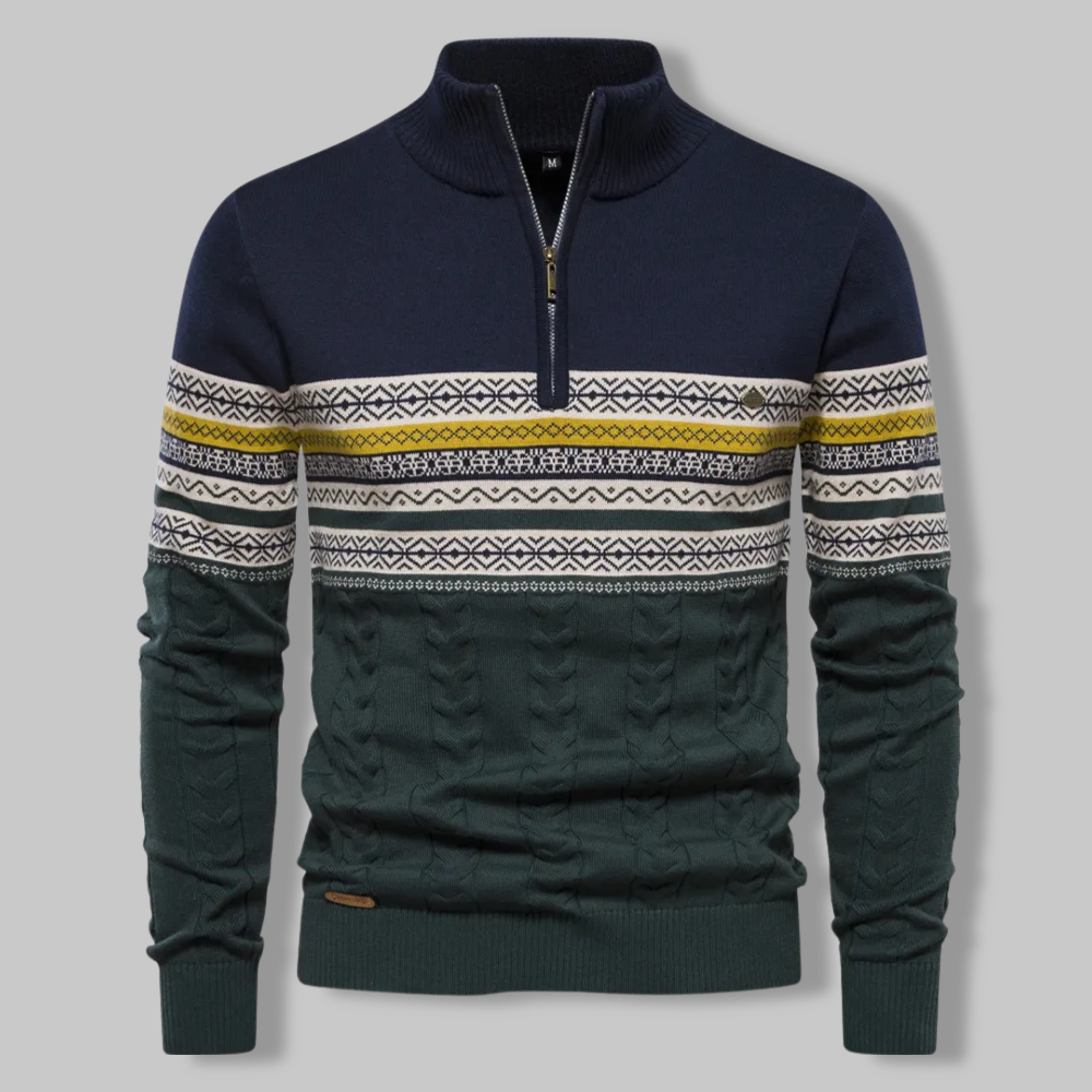 Gestreifter Zip-Pullover - SummitZip