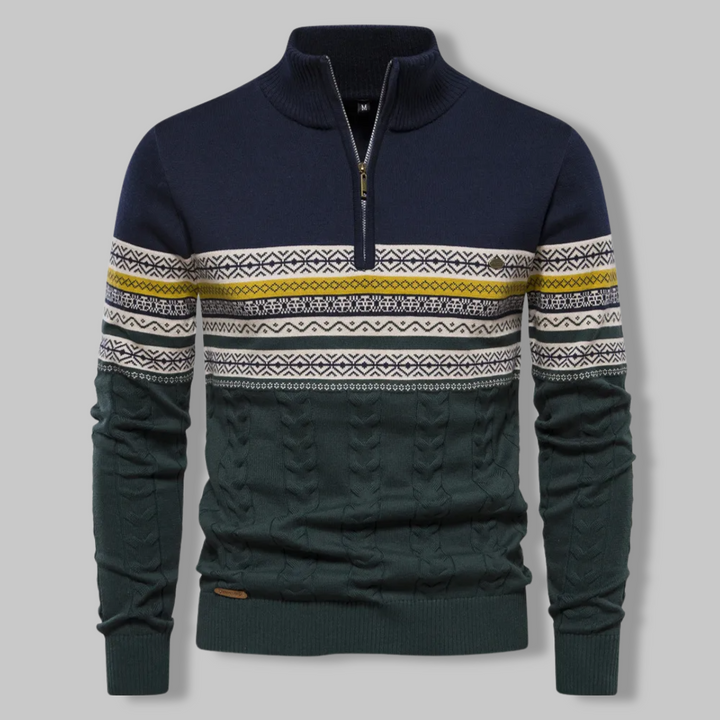 Gestreifter Zip-Pullover - SummitZip