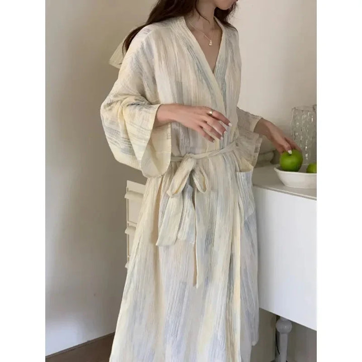 Lässiger Damen Sommerbademantel mit Kimono-Design – Hana
