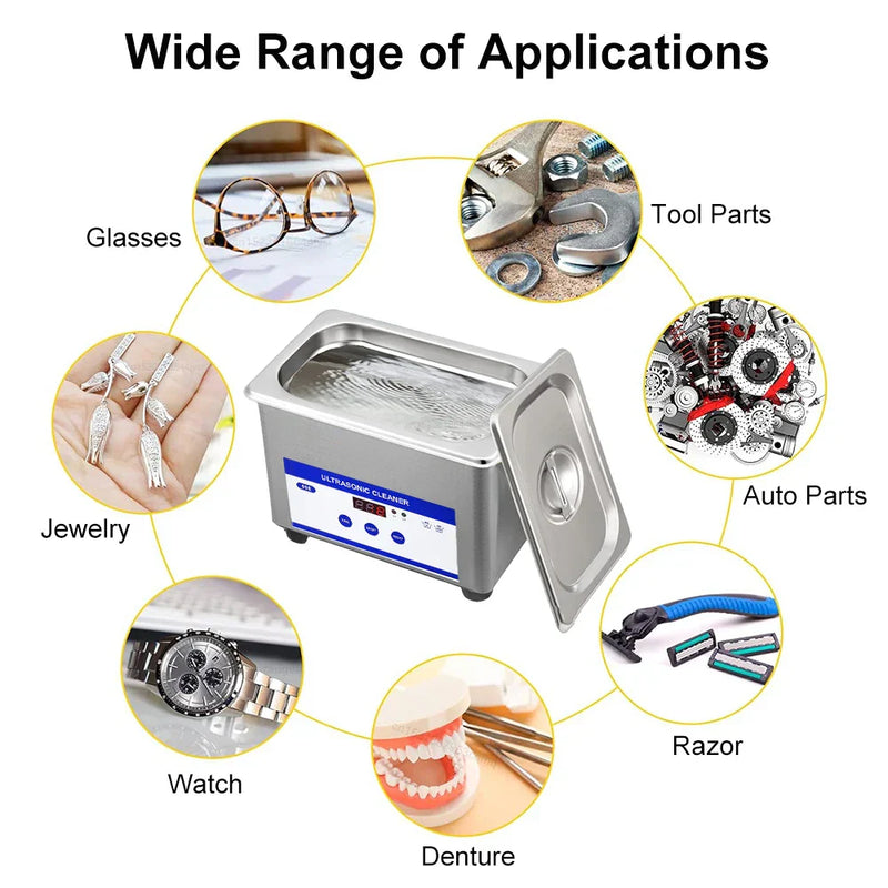 Ultrasonic Glasses Cleaners 40kHz Stainless Steel Jewelry Cleaning Machine – ClearWave 