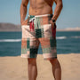 Atmungsaktive Herren-Badeshorts aus Baumwolle mit 3D-Print - Jamal