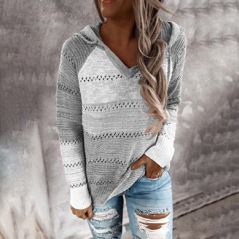 Stilvoller Gestrickter Damenpullover - Aurora